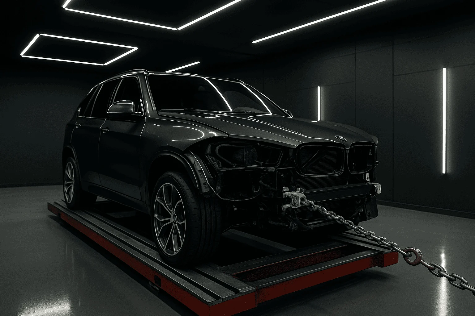 Витяжка кузова автомобіля на стапелі та відновлення геометрії у Києві